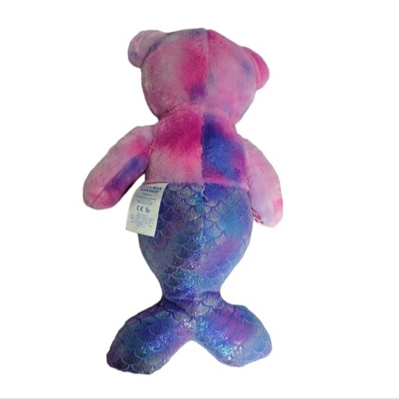 Build a Bear ber maid mermaid plush stuffed animal pink purple 18" - Picture 3 of 5